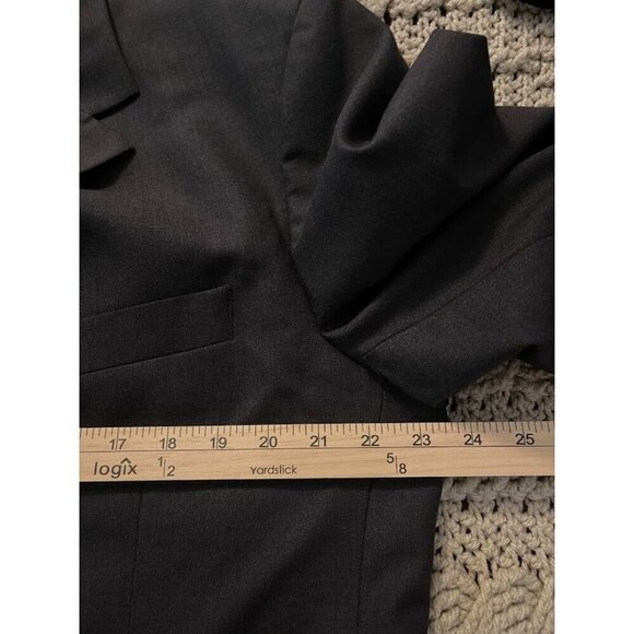 Brooks Brothers 3 Button 346 Mens Wool Stretch Blazer Jacket Size 46M Black - Picture 9 of 16